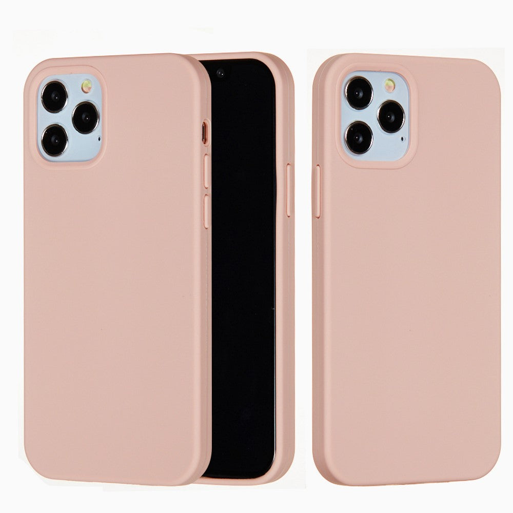 iPhone 12/12 Pro Silicone Cover Soft Liquid Back Anti scratch Anti fingerprint – Pink - produktbillede 2