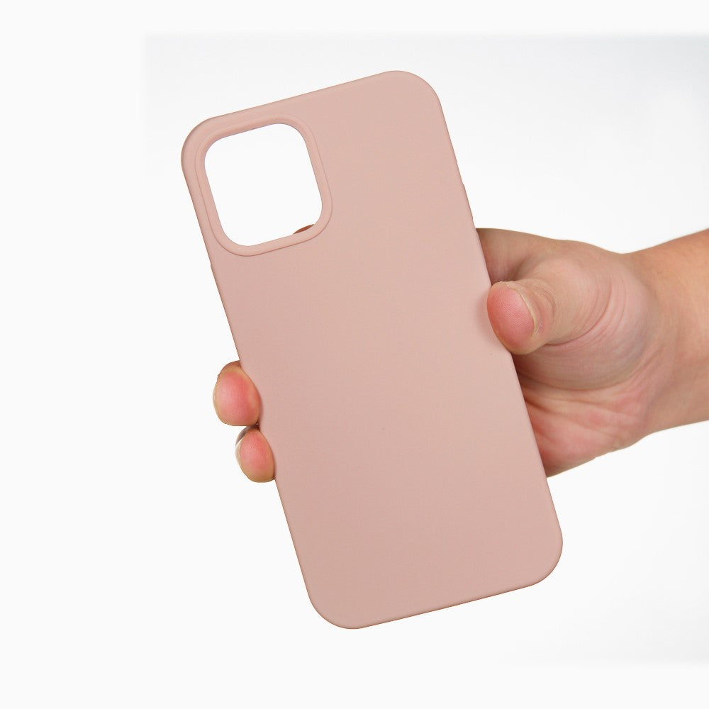 iPhone 12/12 Pro Silicone Cover Soft Liquid Back Anti scratch Anti fingerprint – Pink - produktbillede 4