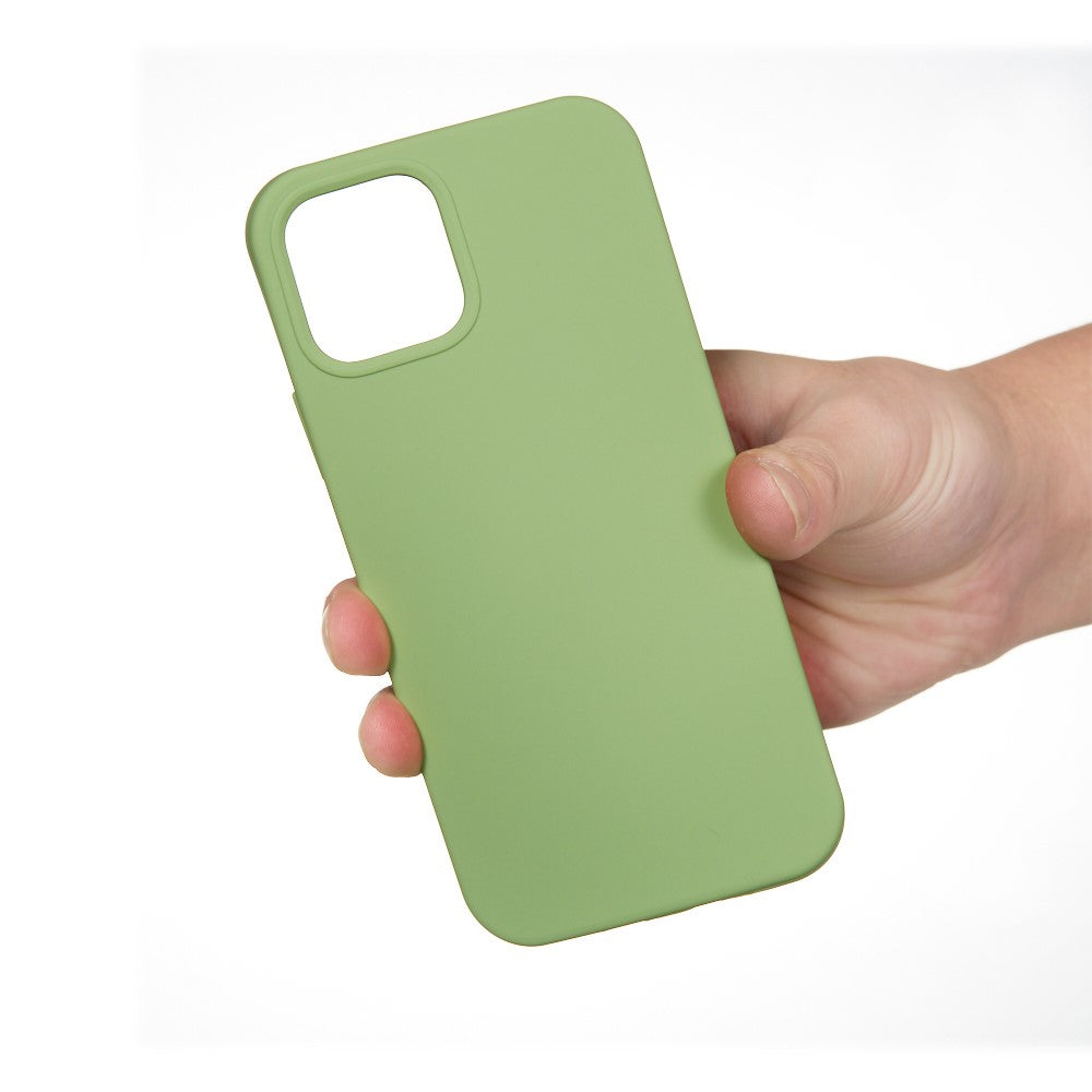 iPhone 12/12 Pro Silicone Cover Soft Liquid Back Anti scratch Anti fingerprint Light – Grøn