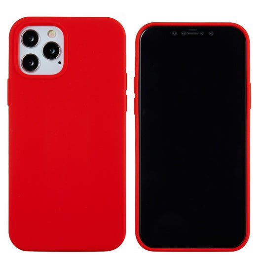 iPhone 12 pro Max Silicone Cover Ensfarvet – Rød