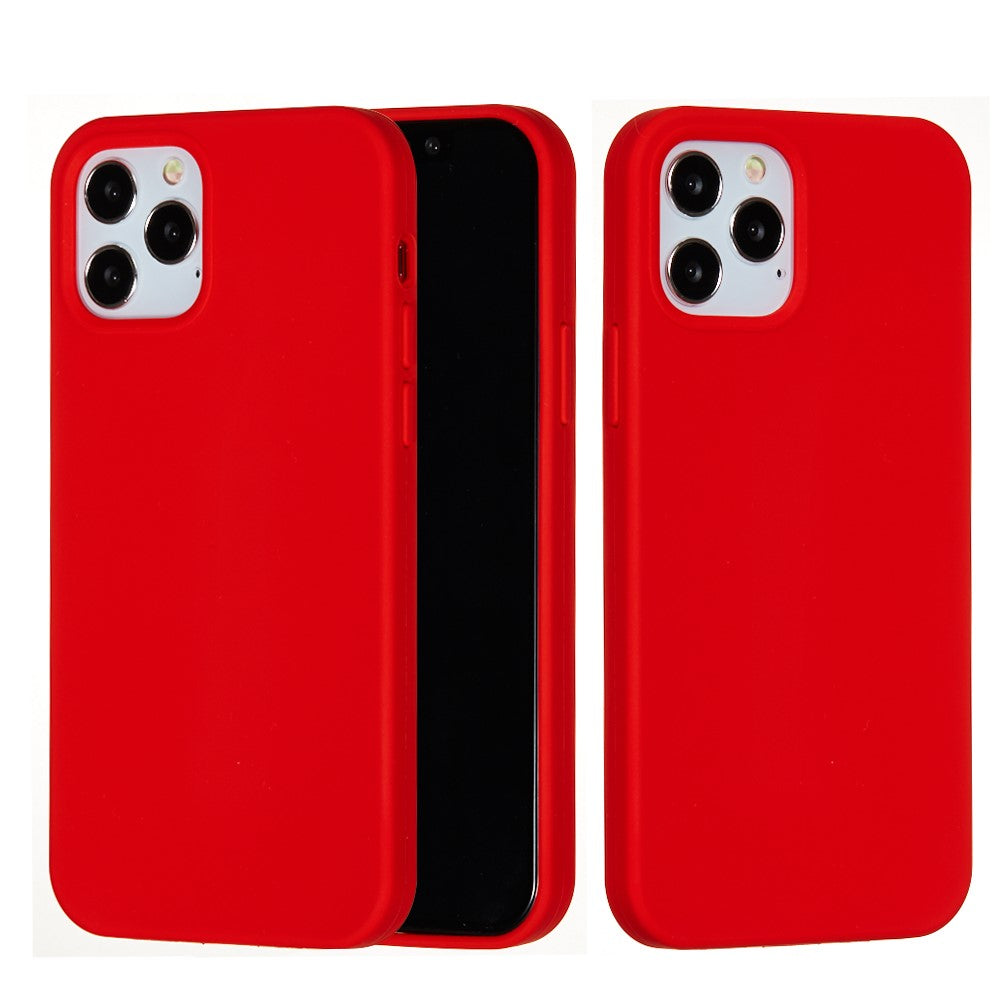 iPhone 12 pro Max Silicone Cover Ensfarvet – Rød