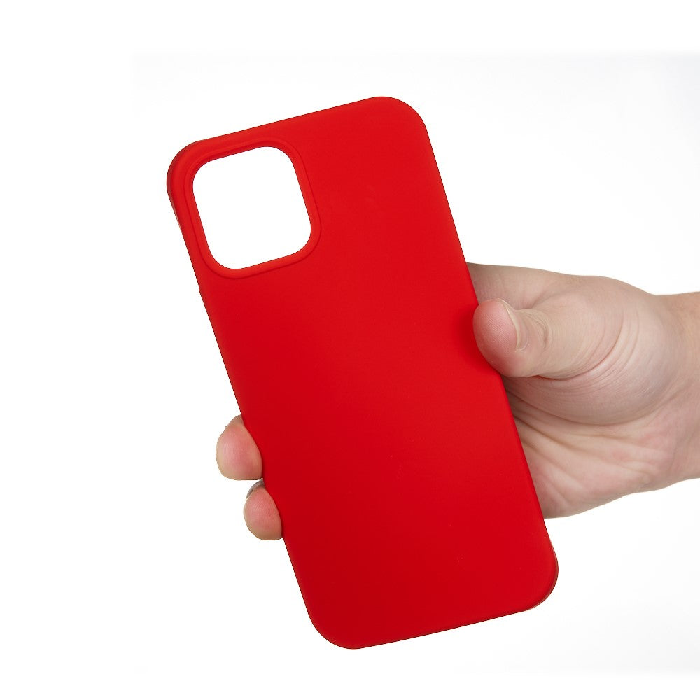 iPhone 12 pro Max Silicone Cover Ensfarvet – Rød - produktbillede 4