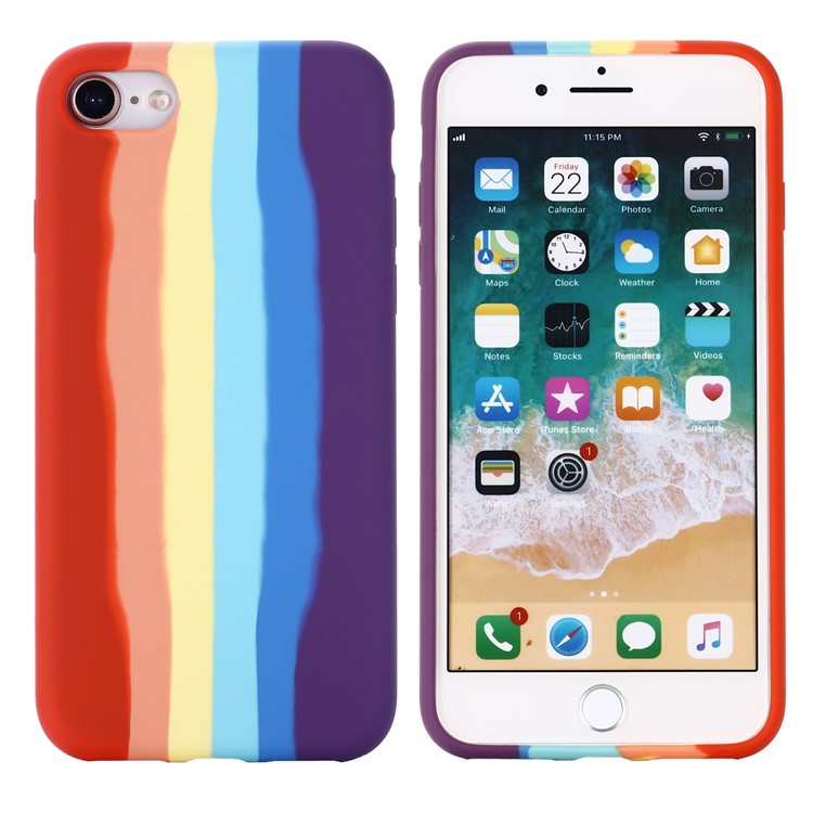 iPhone 7/8/SE Cover Rainbow Painting - produktbillede 1