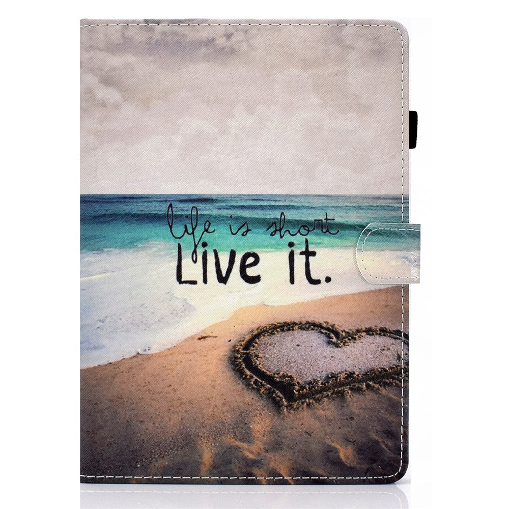 For iPad Air (2013) / Air 2 / iPad 9.7-inch (2017) / (2018) Pattern Printed Leather - Beach - EOL - produktbillede 4