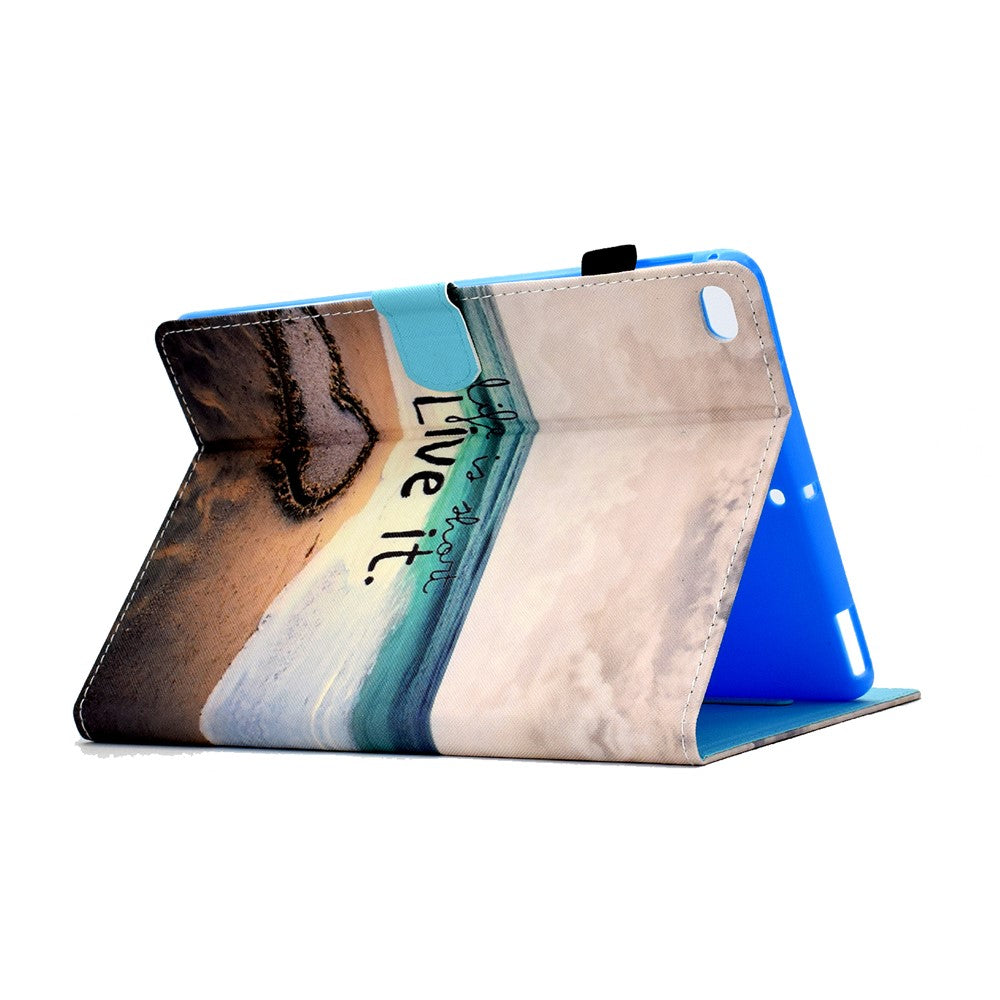 For iPad Air (2013) / Air 2 / iPad 9.7-inch (2017) / (2018) Pattern Printed Leather - Beach - EOL - produktbillede 6