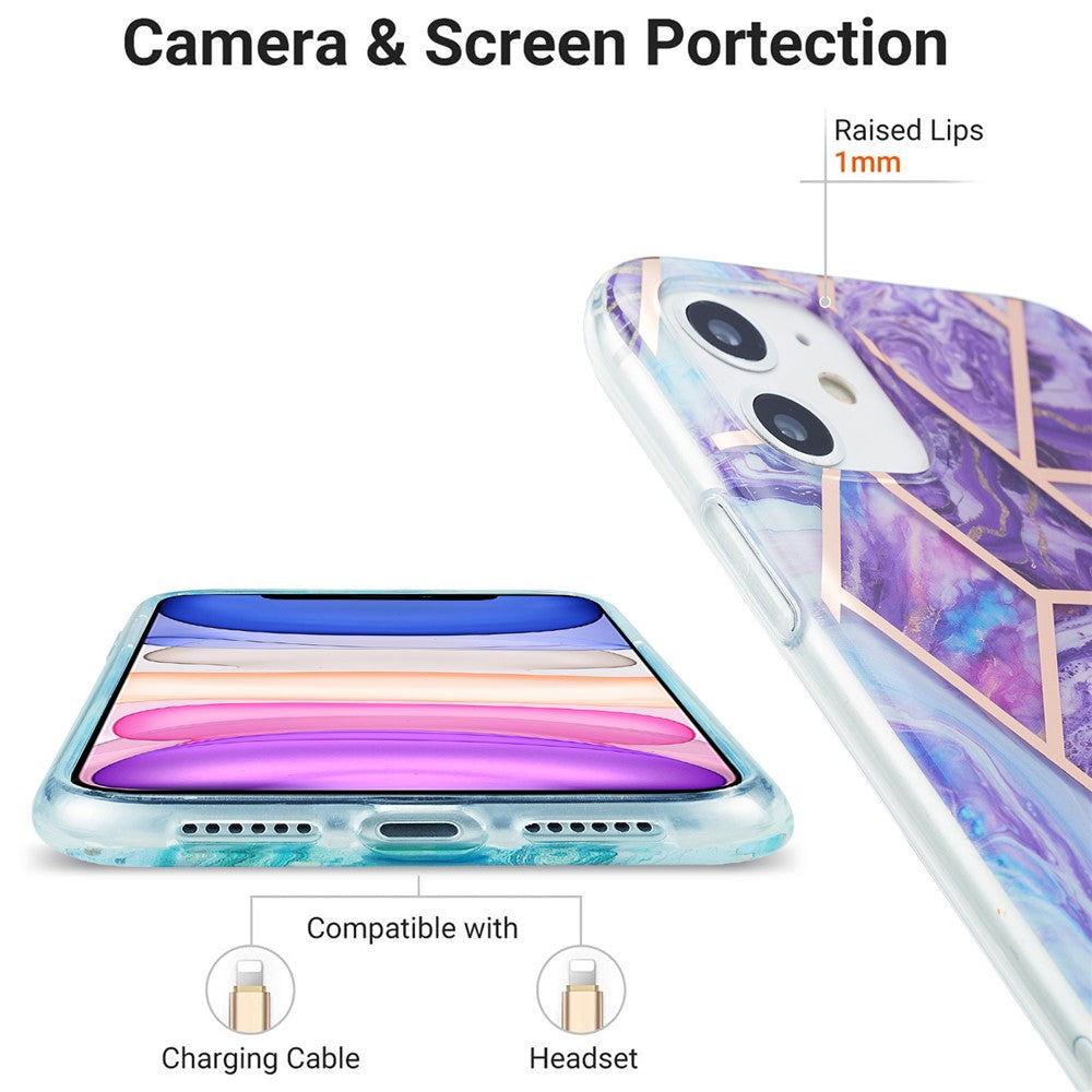 iPhone 11 Marble Pattern – Lilla - produktbillede 4