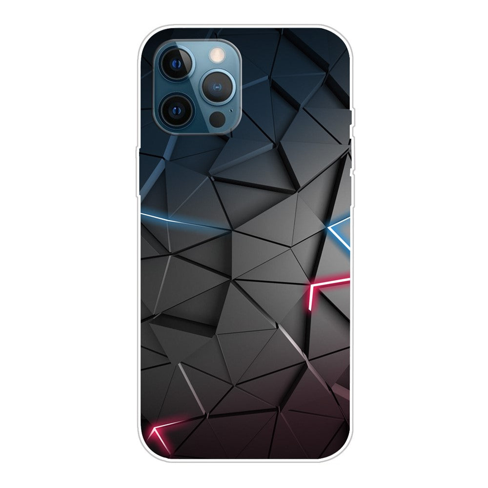 iPhone 12/12 Pro Cover Rombus – Sort - produktbillede 1