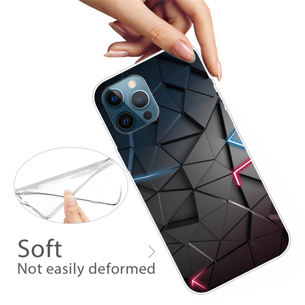 iPhone 12/12 Pro Cover Rombus – Sort - produktbillede 2