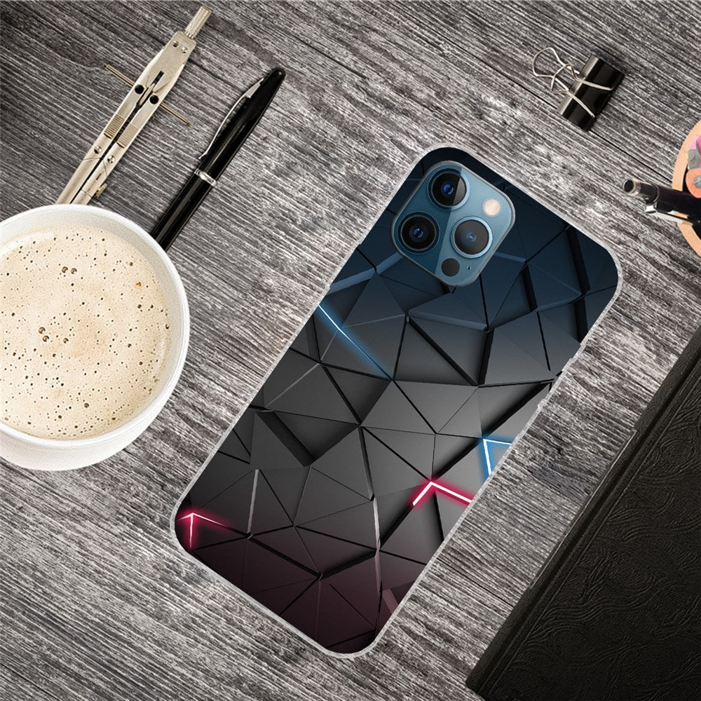 iPhone 12/12 Pro Cover Rombus – Sort - produktbillede 4