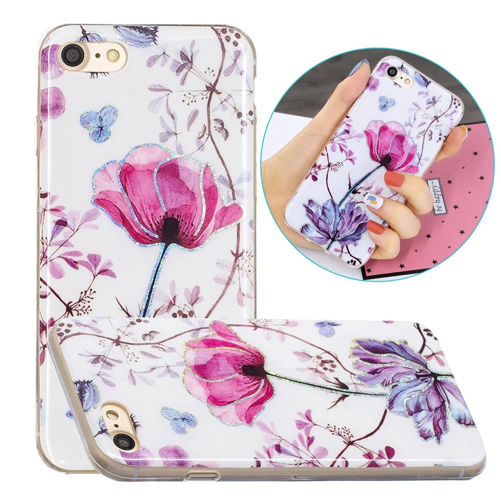 iPhone 7/8/SE TPU Cover Marble IMD Design 2020 Lotus - produktbillede 1