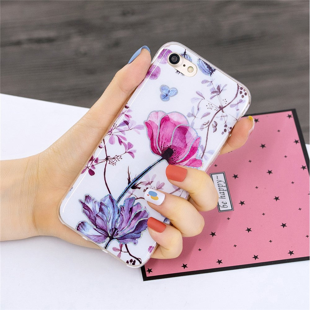 iPhone 7/8/SE TPU Cover Marble IMD Design 2020 Lotus - produktbillede 5