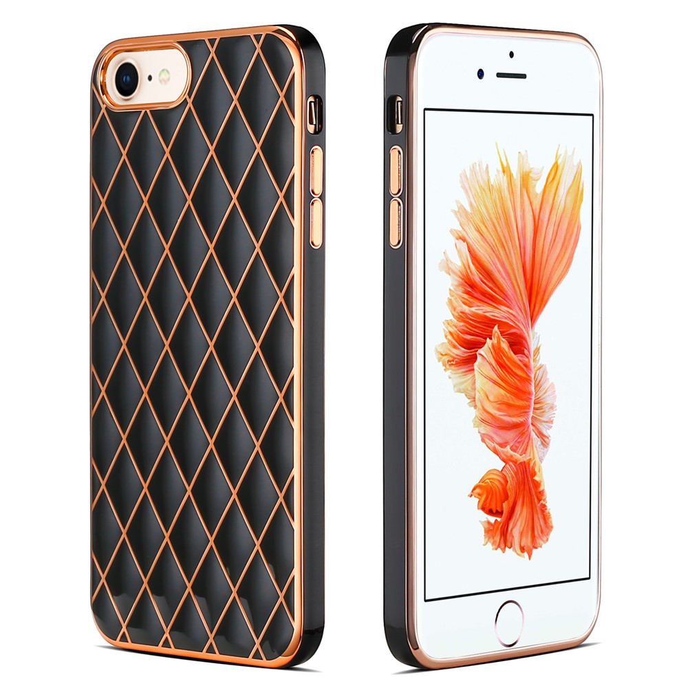 iPhone 7/8/SE TPU Cover Shockproof Electroplating Rhombus Pattern 2020 – Sort