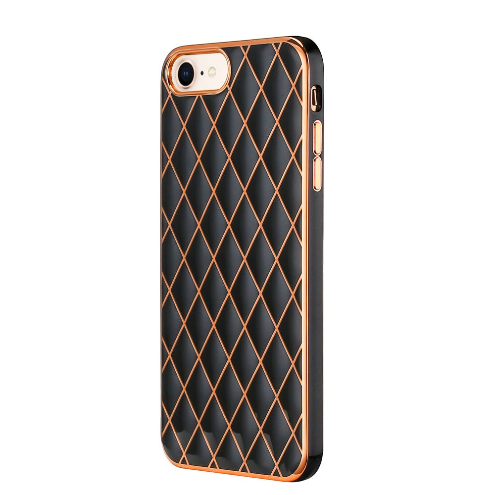 iPhone 7/8/SE TPU Cover Shockproof Electroplating Rhombus Pattern 2020 – Sort