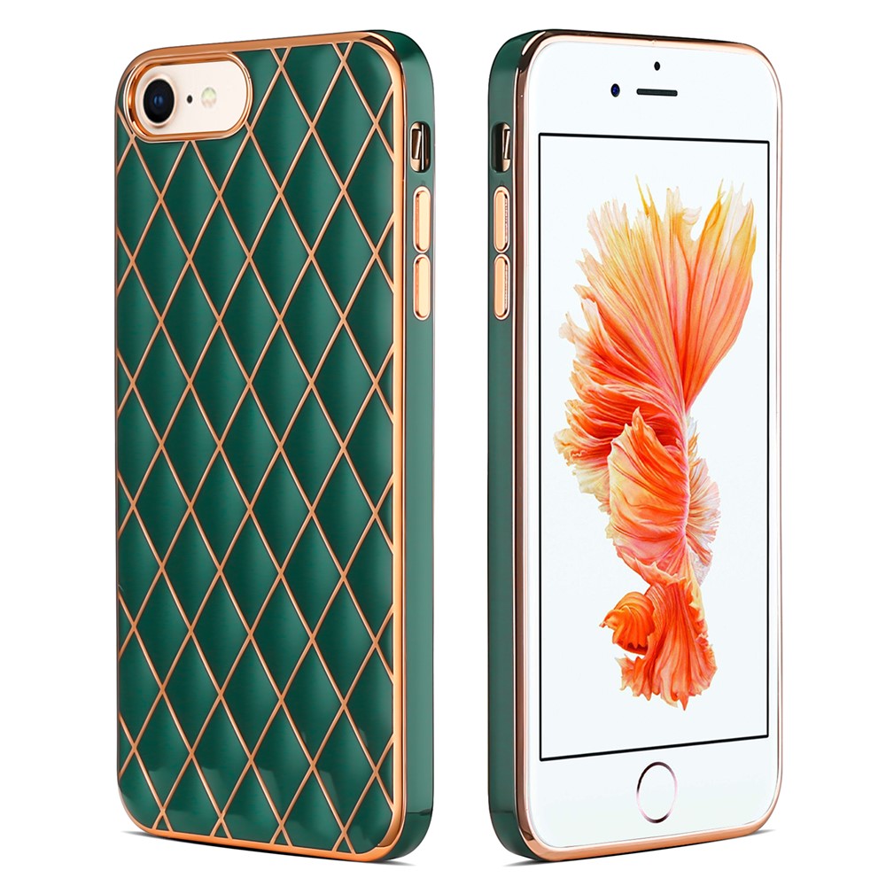 iPhone 7/8/SE TPU Cover Shockproof Electroplating Rhombus Pattern 2020 – Sort