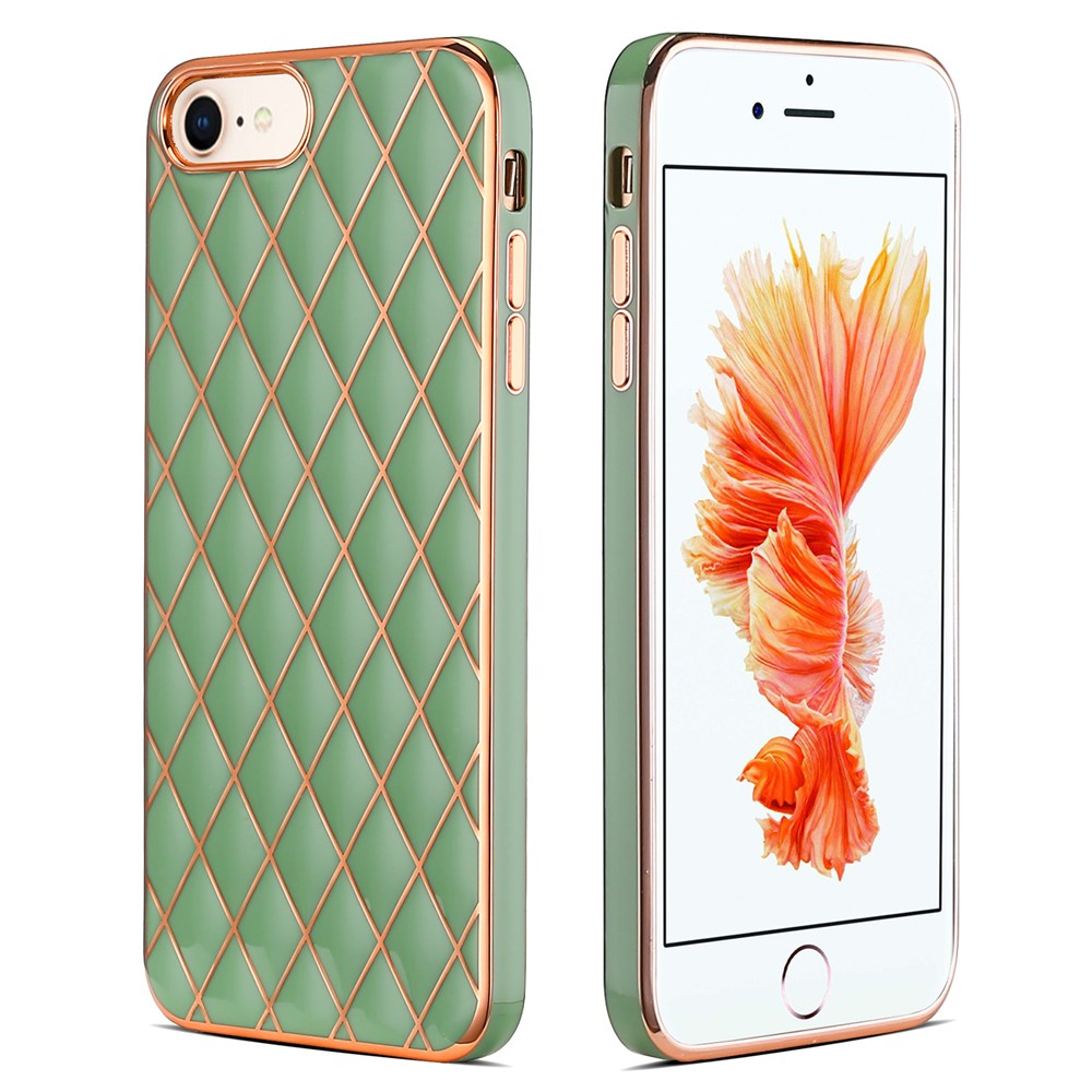iPhone 7/8/SE TPU Cover Shockproof Electroplating Rhombus Pattern 2020 – Sort