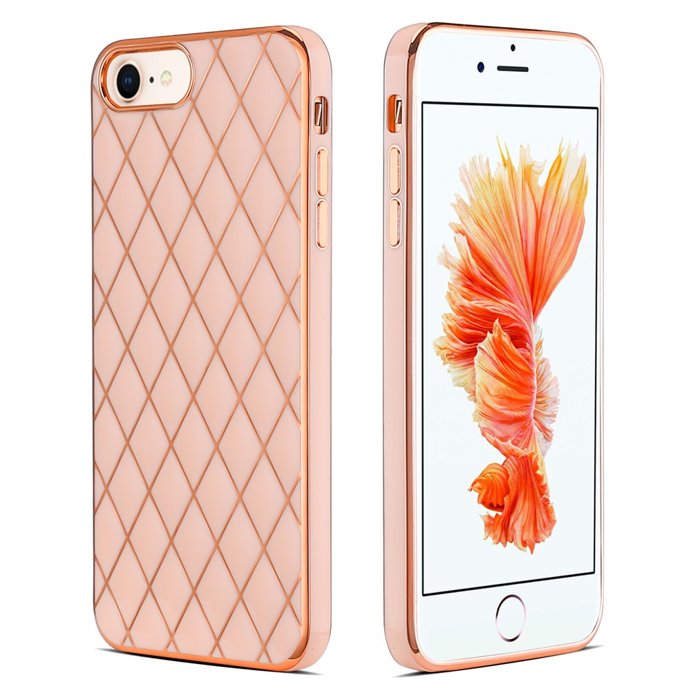 iPhone 7/8/SE TPU Cover Shockproof Electroplating Rhombus Pattern 2020 – Sort