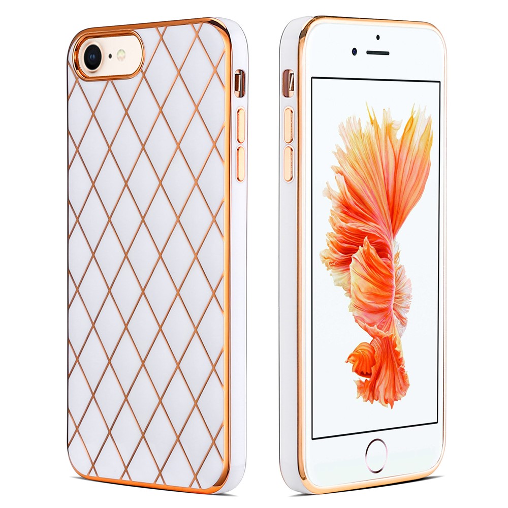 iPhone 7/8/SE TPU Cover Shockproof Electroplating Rhombus Pattern 2020 – Sort