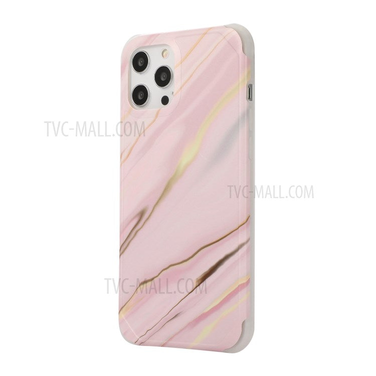 iPhone 12/12 Pro Cover Marmor – Pink - produktbillede 3