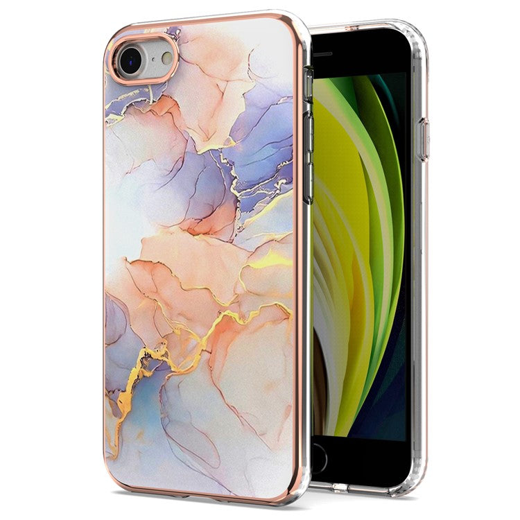 iPhone 7/8/SE Cover Marmorlook Milky Way – Hvid