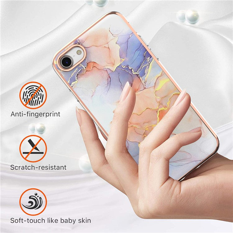 iPhone 7/8/SE Cover Marmorlook Milky Way – Hvid