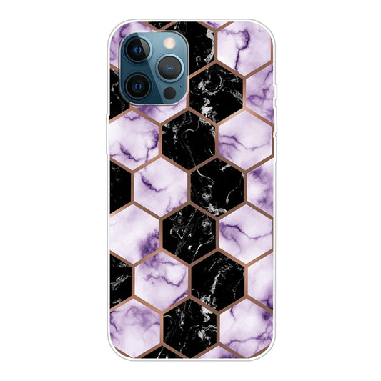 iPhone 13 Pro TPU Cover Stylish Marble Pattern Flexible Back Style U - produktbillede 1