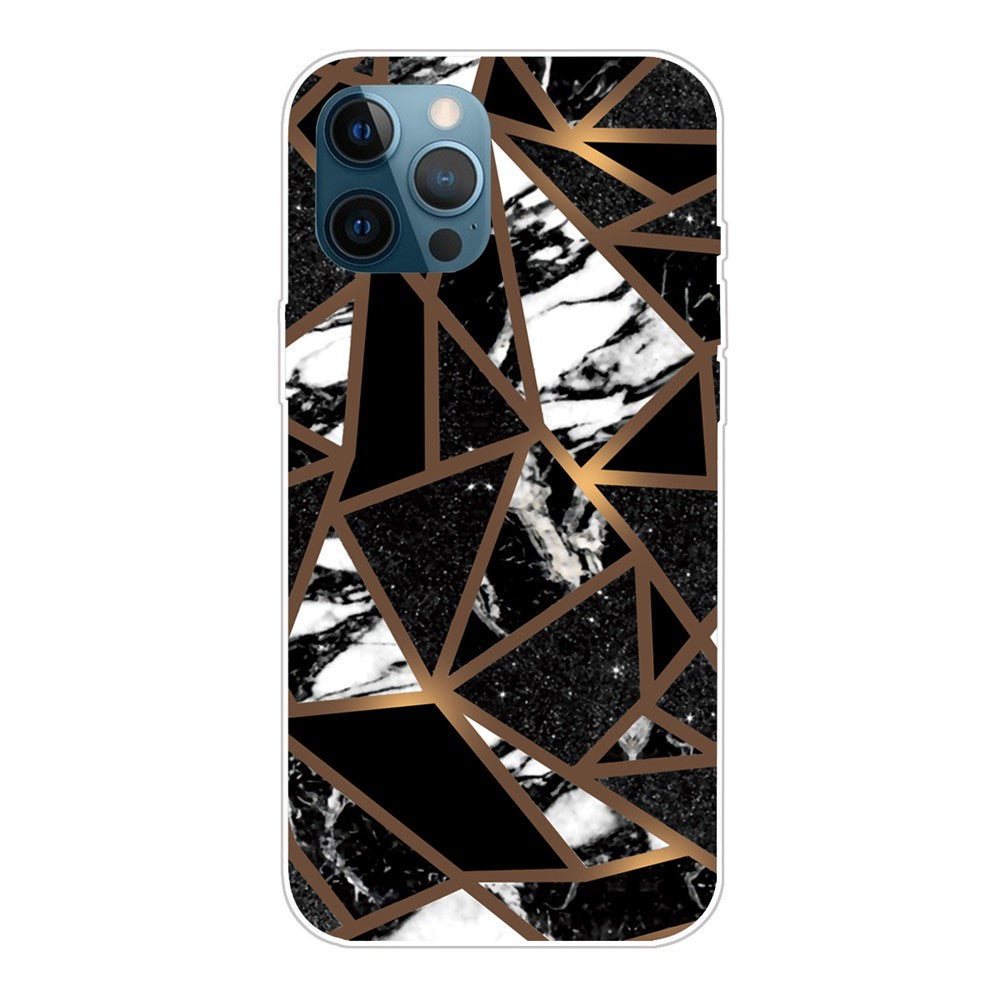 iPhone 13 Pro TPU Cover Abstract Marble Pattern Flexible Back Style G