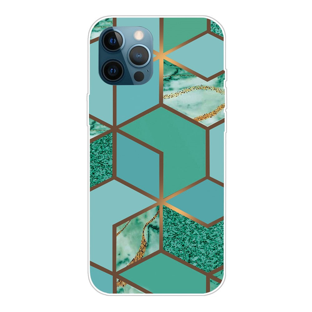 iPhone 13 Pro TPU Cover Abstract Marble Pattern Flexible Back Style I