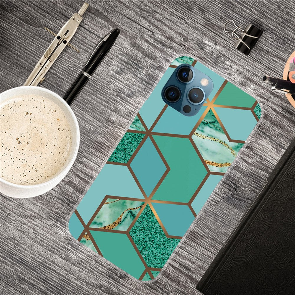 iPhone 13 Pro TPU Cover Abstract Marble Pattern Flexible Back Style I