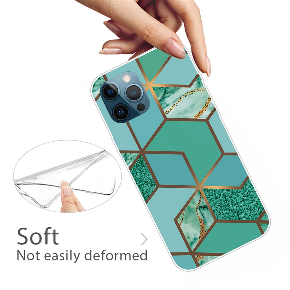 iPhone 13 Pro TPU Cover Abstract Marble Pattern Flexible Back Style I