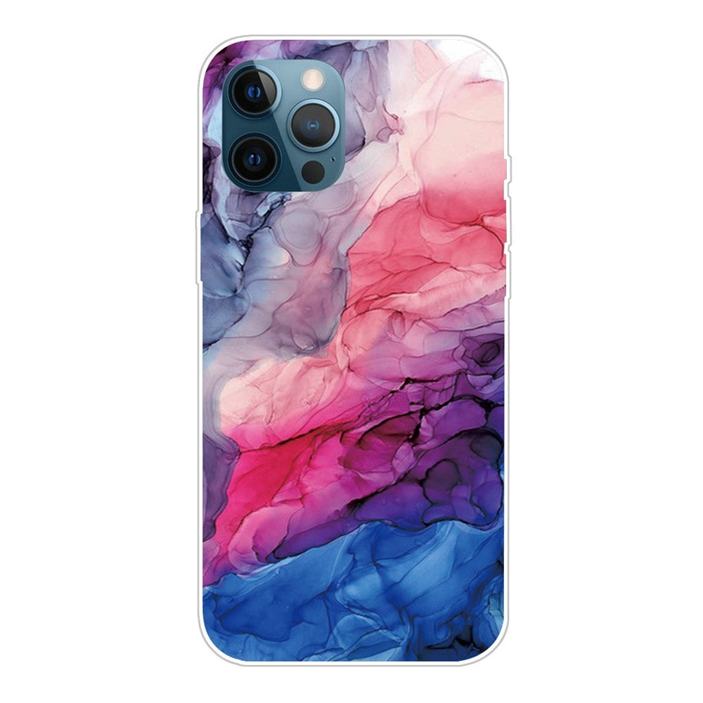 iPhone 13 Pro TPU Cover Abstract Marble Pattern Flexible Back Style P