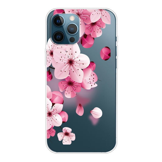 iPhone 13 Pro TPU Cover Shock Slim Soft Absorption Peach Blossom – Transparent - produktbillede 1