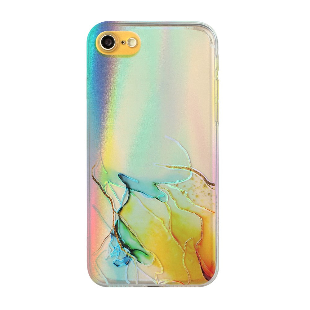 iPhone 7/8/SE/22 Cover Marble Bling – Orange - produktbillede 1