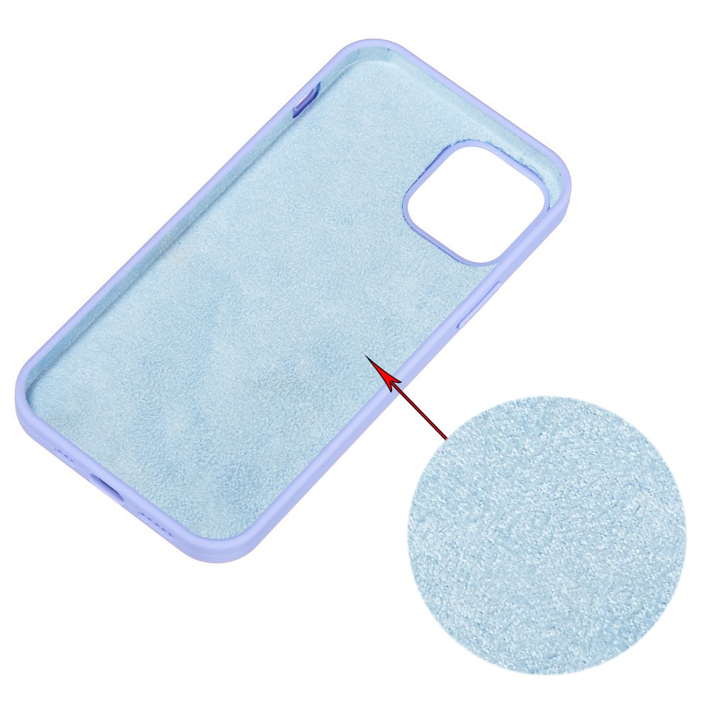 iPhone 13 pro Max Silicone Cover Ensfarvet Lys – Lilla - produktbillede 2