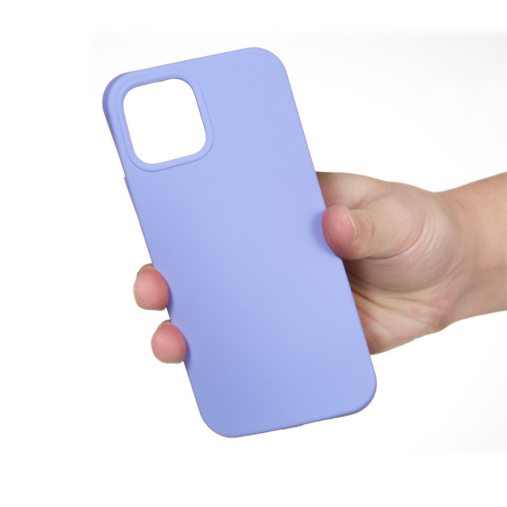 iPhone 13 pro Max Silicone Cover Ensfarvet Lys – Lilla - produktbillede 3