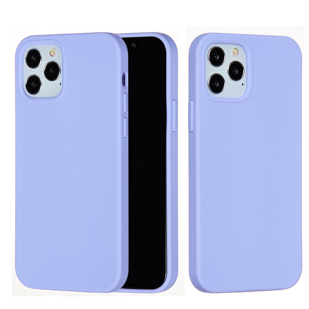 iPhone 13 pro Max Silicone Cover Ensfarvet Lys – Lilla - produktbillede 5