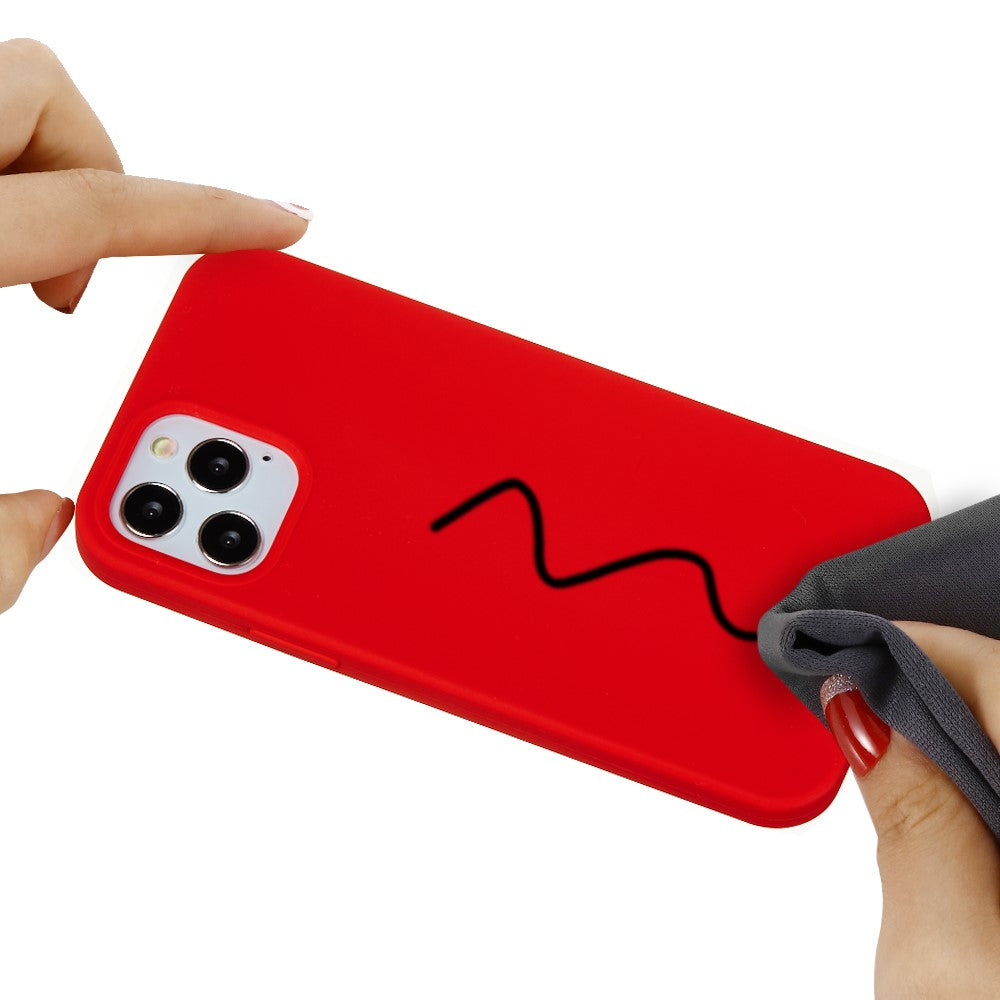 iPhone 13 pro Max Silicone Cover Ensfarvet – Rød - produktbillede 4