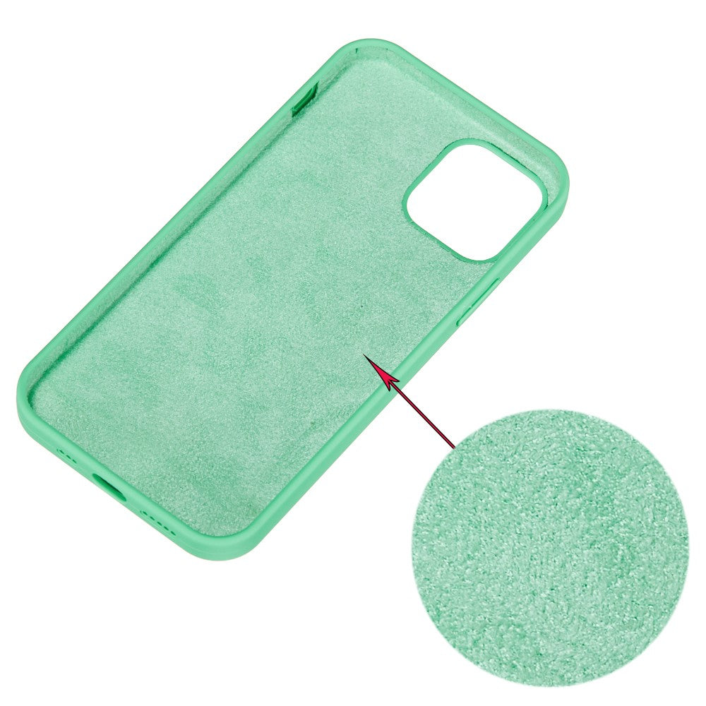 iPhone 13 Pro Max Silicone Cover Liquid Solid Color – Grøn - produktbillede 2