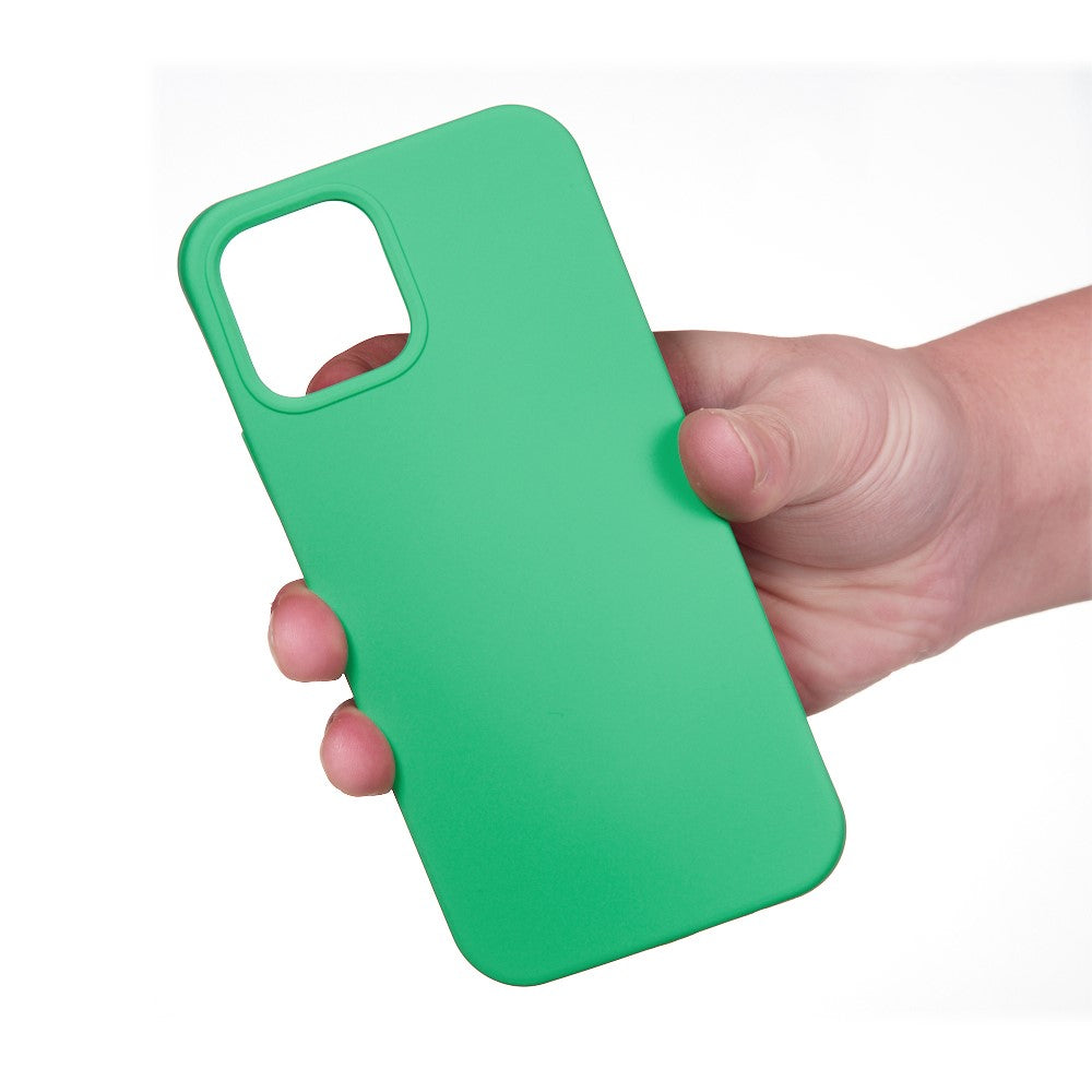 iPhone 13 Pro Max Silicone Cover Liquid Solid Color – Grøn - produktbillede 3