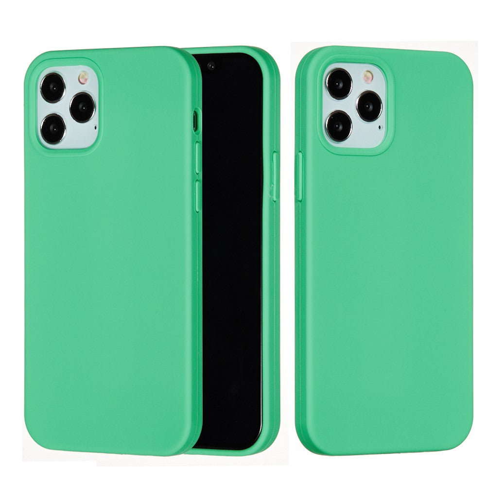 iPhone 13 Pro Max Silicone Cover Liquid Solid Color – Grøn - produktbillede 5