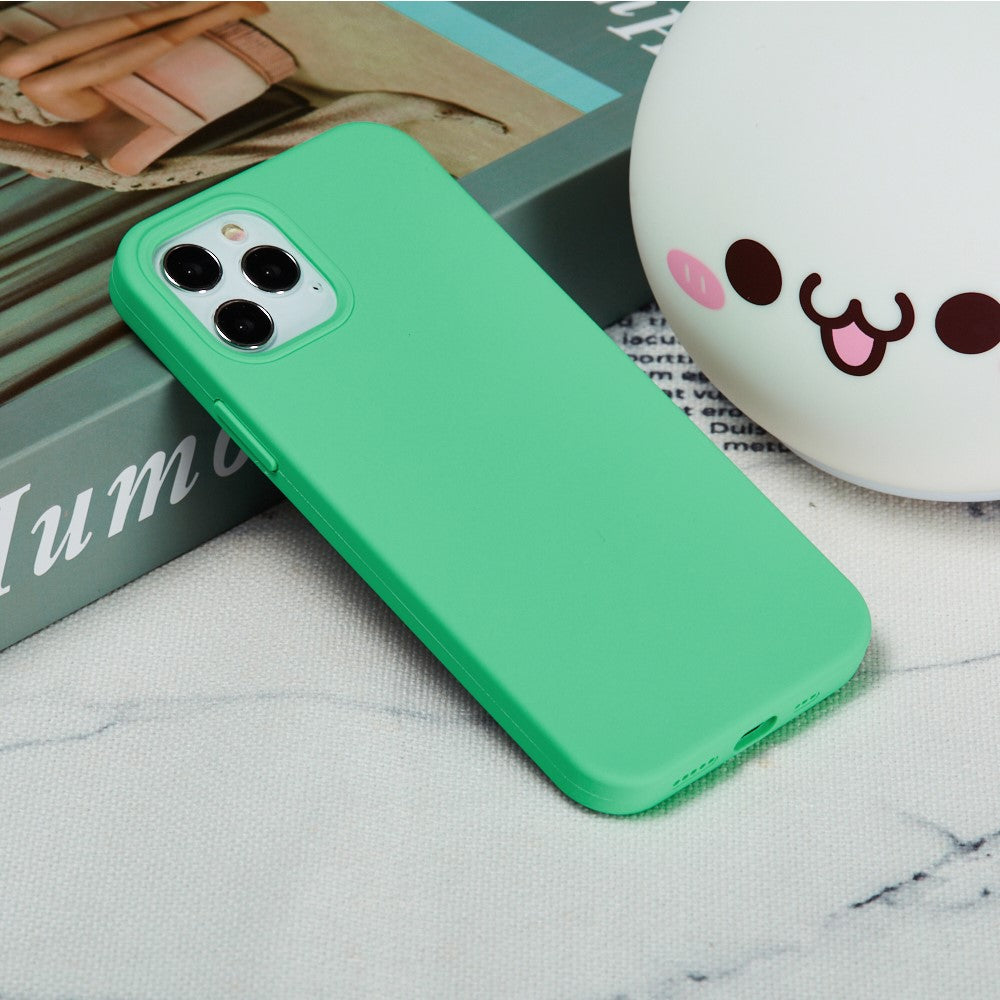 iPhone 13 Pro Max Silicone Cover Liquid Solid Color – Grøn - produktbillede 6