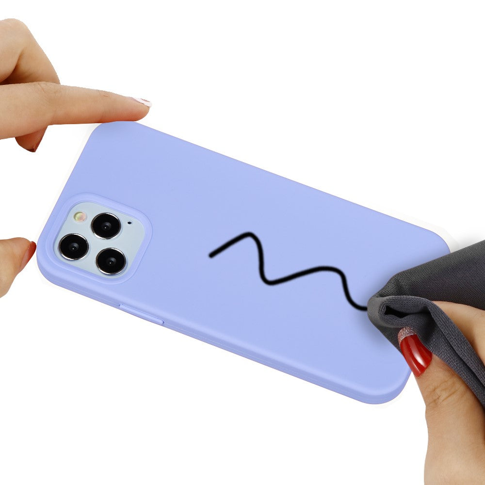 iPhone 13 Pro Silicone Cover Ensfarvetlilla – Lilla - produktbillede 4