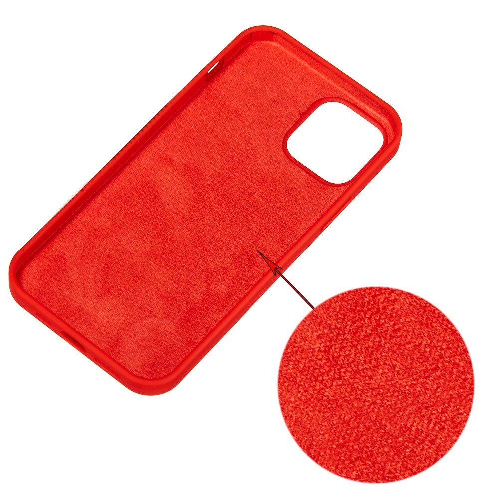 iPhone 13 Pro Silicone Cover Ensfarvetrød – Rød - produktbillede 2