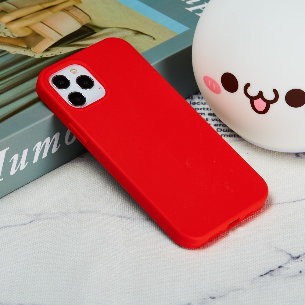 iPhone 13 Pro Silicone Cover Ensfarvetrød – Rød - produktbillede 6