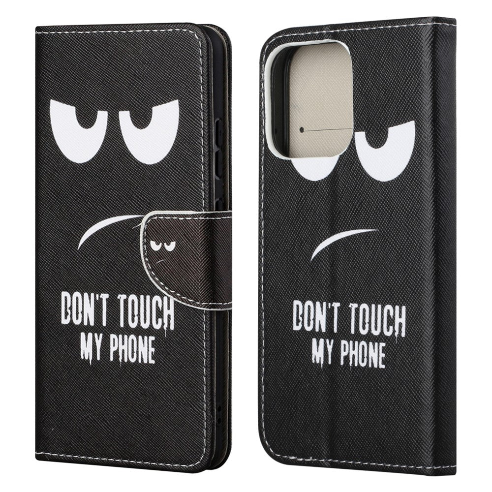 iPhone 13 Wallet Flip Cover Don't Touch - produktbillede 1