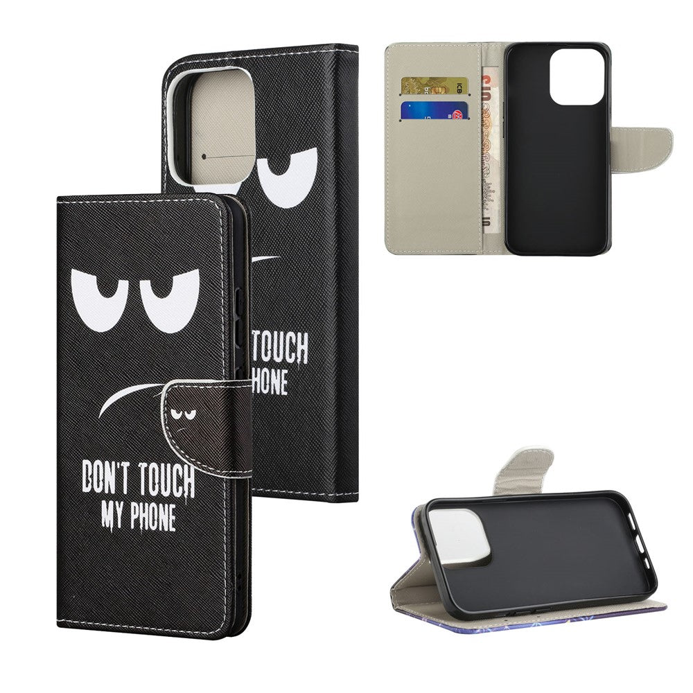 iPhone 13 Wallet Flip Cover Don't Touch - produktbillede 6