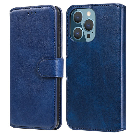 iPhone 13 Pro Læder Wallet Flip Cover magnetluk kort – Blå