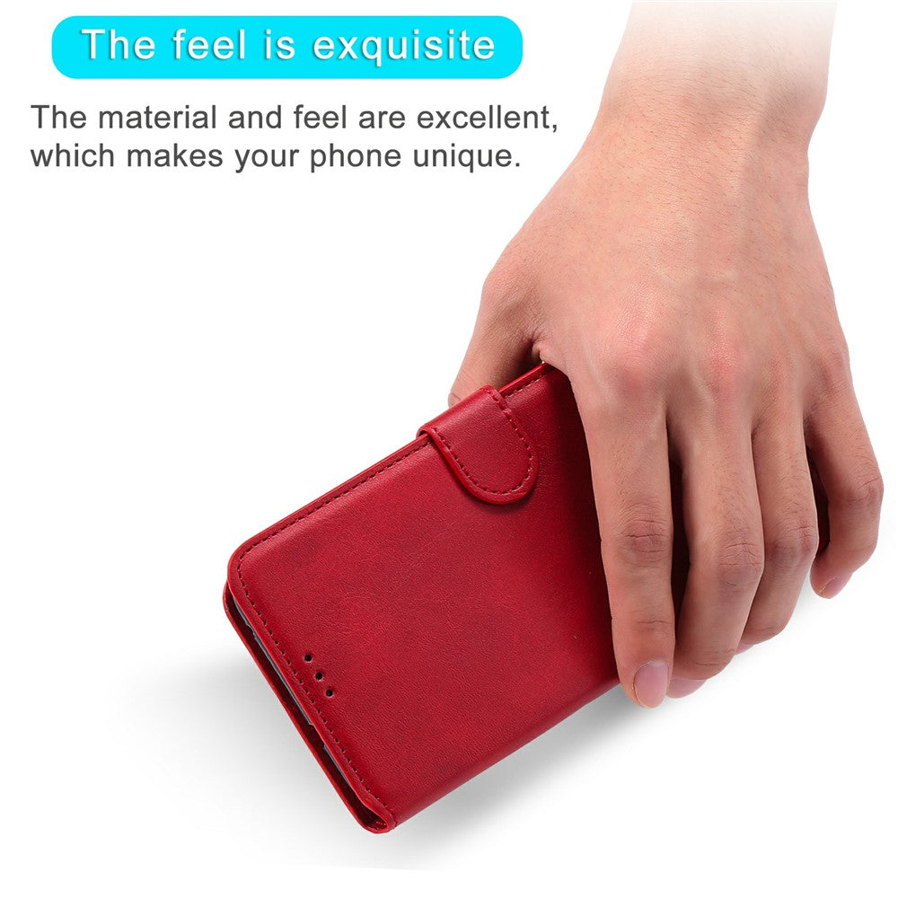 iPhone 13 Pro Læder Wallet Flip Cover Drop proof Folio – Rød - produktbillede 4