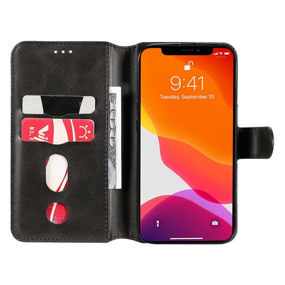 iPhone 13 Pro Læder Wallet Flip Cover Drop proof Folio Mag 61 – Sort