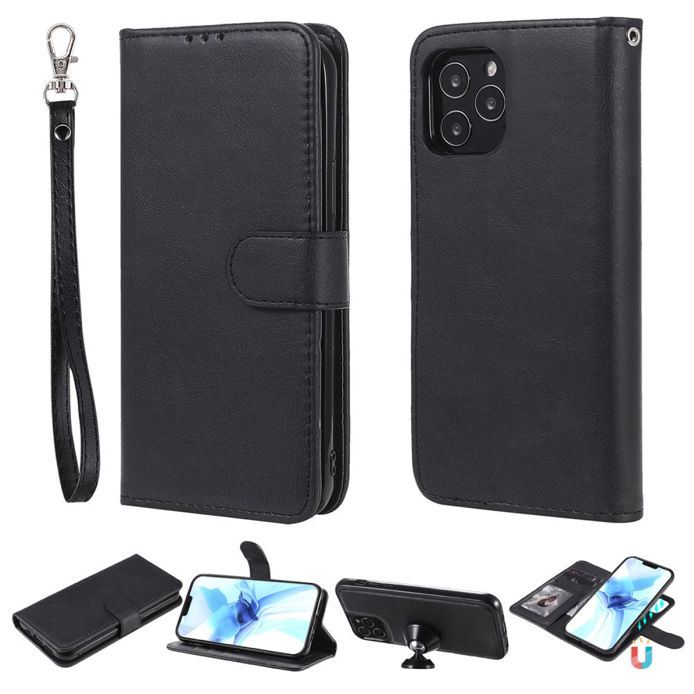 iPhone 12 / 12 Pro Wallet Flip Cover 2 i 1 Magnet – Sort