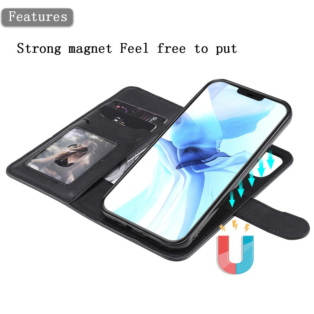 iPhone 12 / 12 Pro Wallet Flip Cover 2 i 1 Magnet – Sort